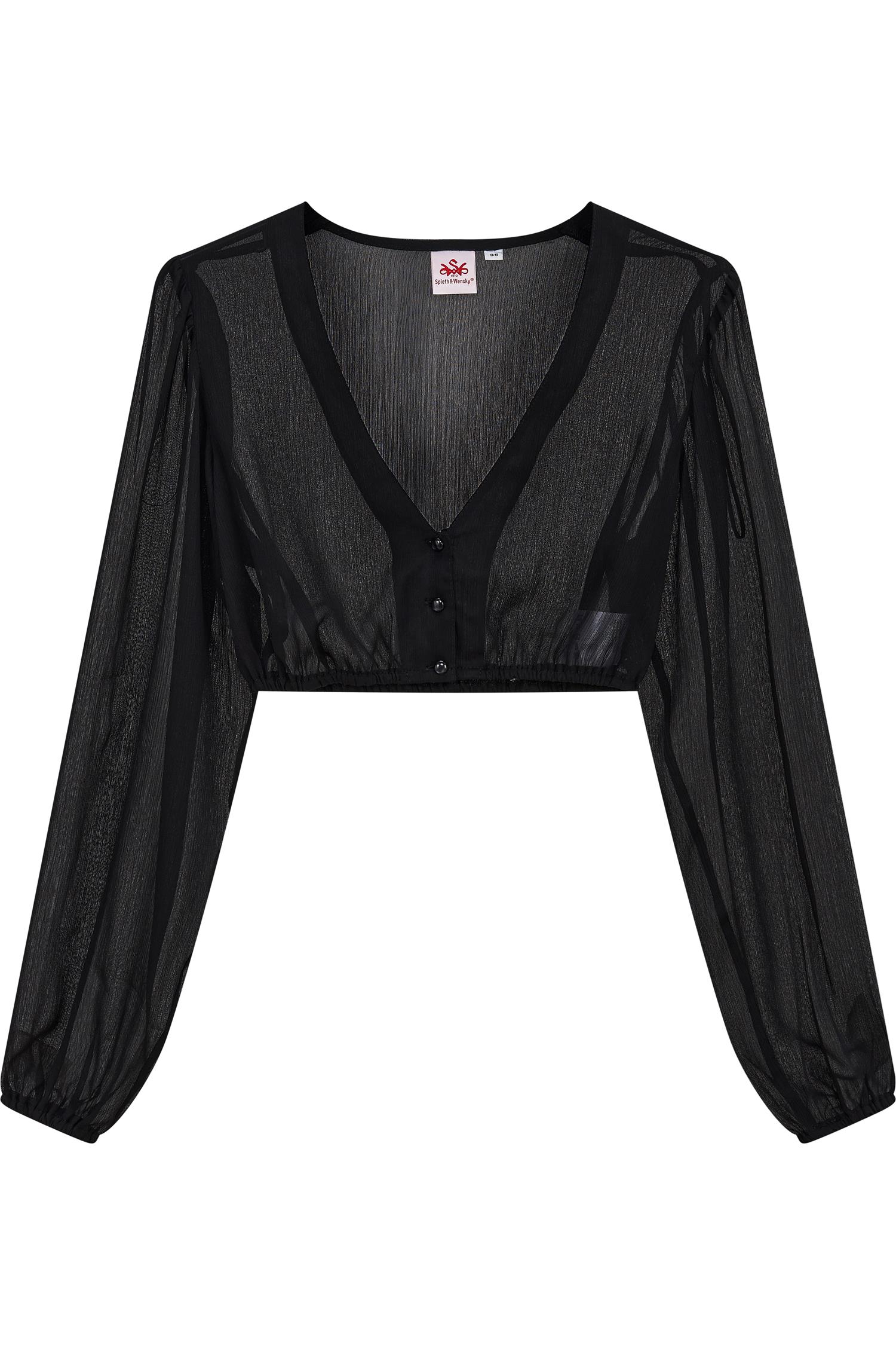 Efeu Dirndlbluse von Spieth & Wensky in Schwarz